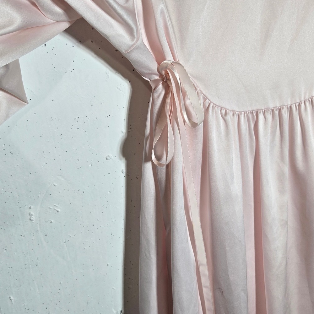 Vintage Barbizon Lace Nightgown Peignoir Slip Set M Coquette Dollette Romantic - Picture 7 of 14